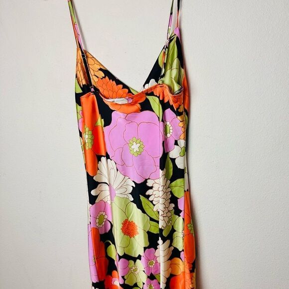 NWOT Forever 21 Floral Retro Asymmetrical Dress Medium - Picture 6 of 6